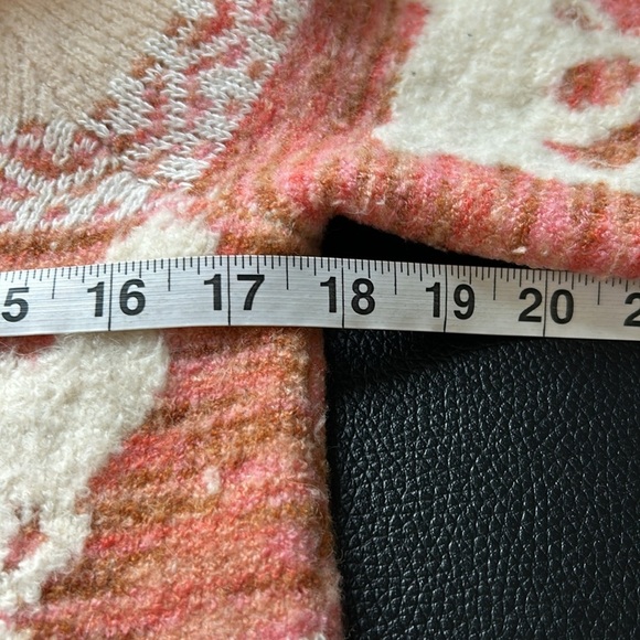 Anthropologie Aimee Alpaca Pompom Blush Pink Peach Mock Neck Sweater Sz XS - Picture 15 of 16